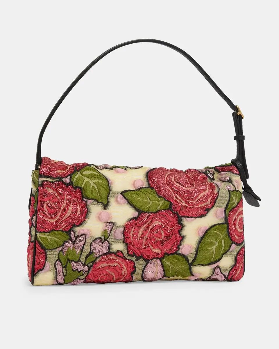 Valentino Garavani Small Floral Jacquard Shoulder Bag | Thumbnail 3 Valentino Garavani Small Floral Jacquard Shoulder Bag | Thumbnail 3