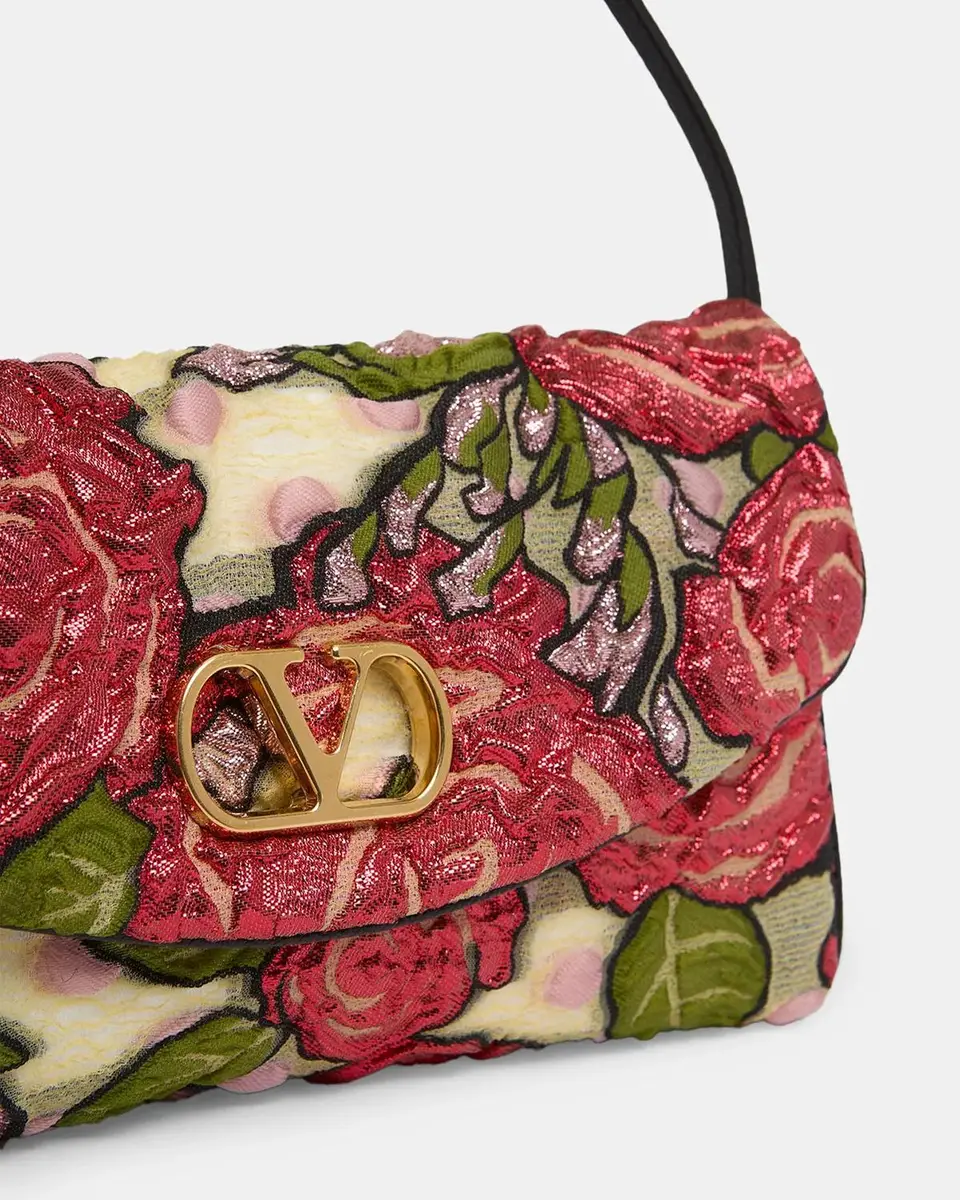 Valentino Garavani Small Floral Jacquard Shoulder Bag | Thumbnail 6 Valentino Garavani Small Floral Jacquard Shoulder Bag | Thumbnail 6