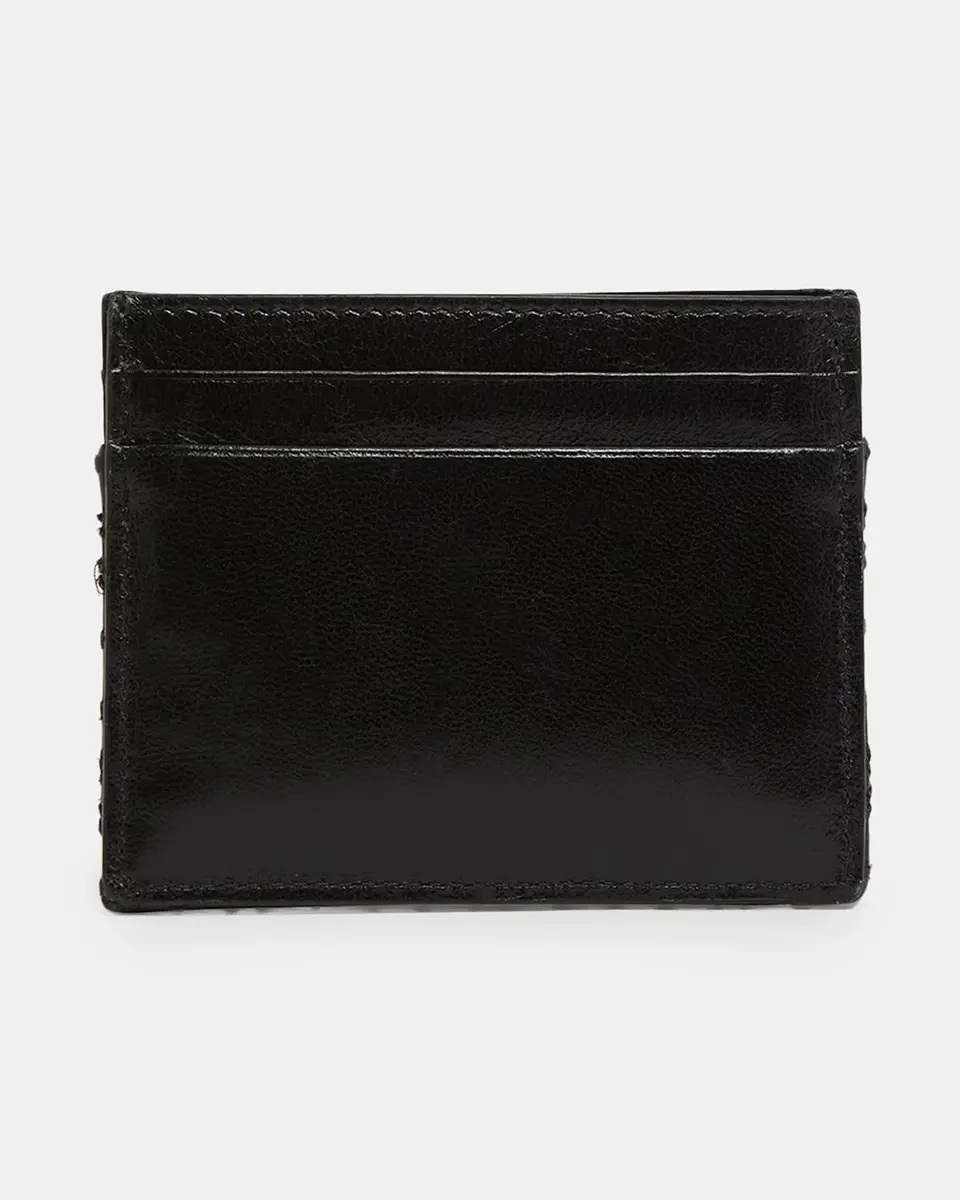 Valentino Garavani Butterfly-Embroidered Quilted Leather Card Holder | Thumbnail 4