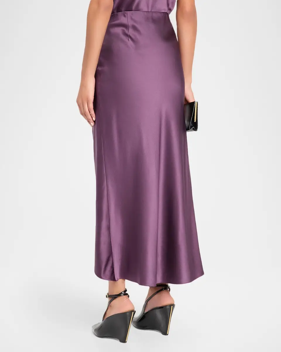 Veronica Beard Felecia Ruched Satin Skirt | Thumbnail 3