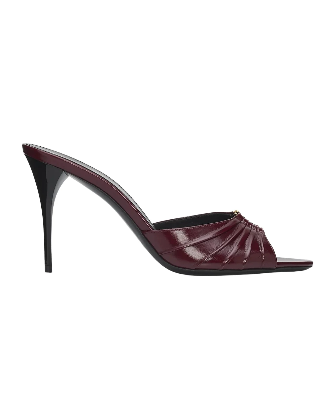 Saint Laurent Babylone 90MM Leather Stiletto Mules
