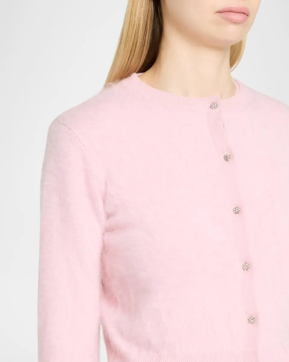 Adam Lippes Cruz Fuzzy Cashmere Crewneck Cardigan | Thumbnail 5 Adam Lippes Cruz Fuzzy Cashmere Crewneck Cardigan | Thumbnail 5