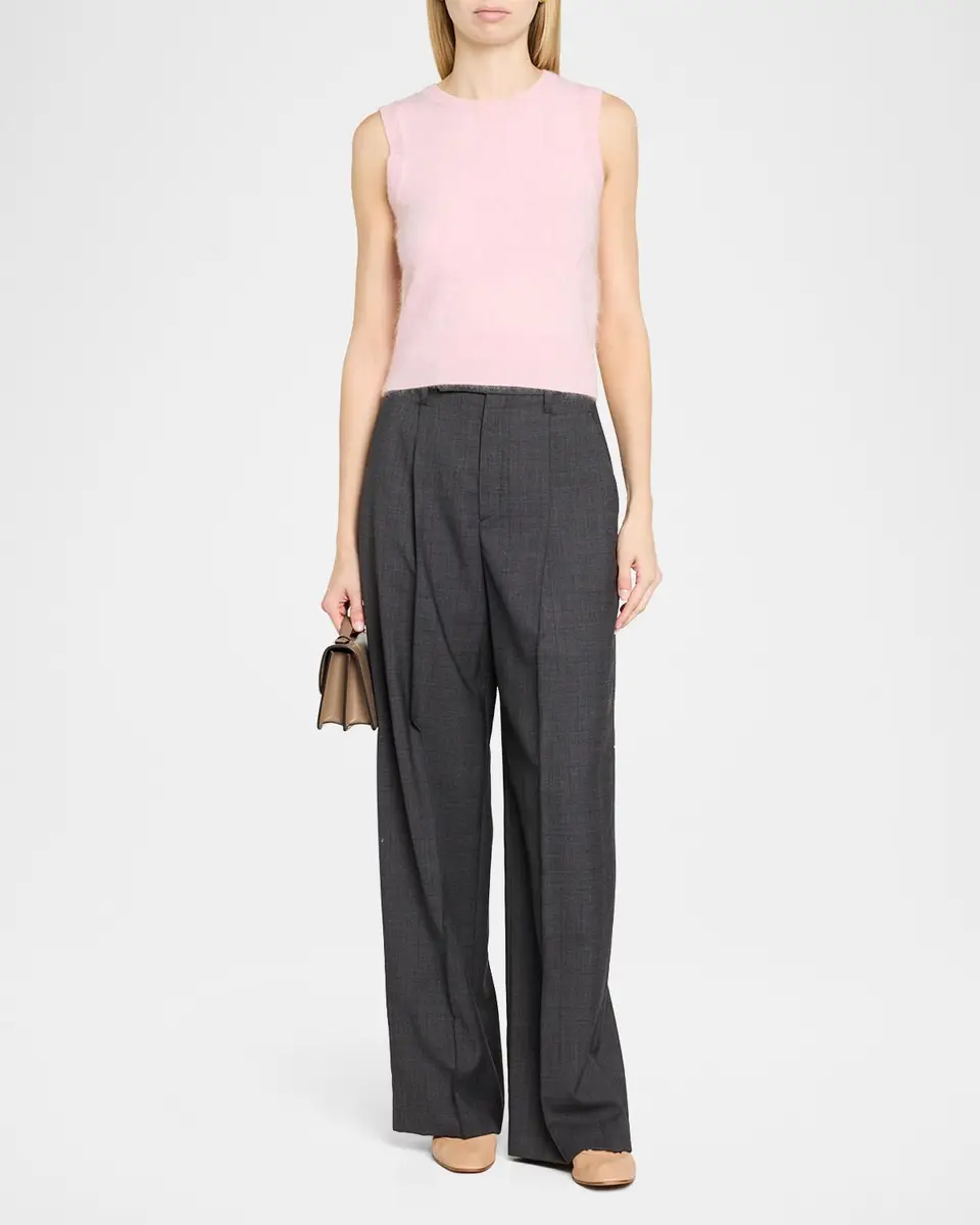 Adam Lippes Ava Brushed Cashmere Sleeveless Shell Top | Thumbnail 2 Adam Lippes Ava Brushed Cashmere Sleeveless Shell Top | Thumbnail 2