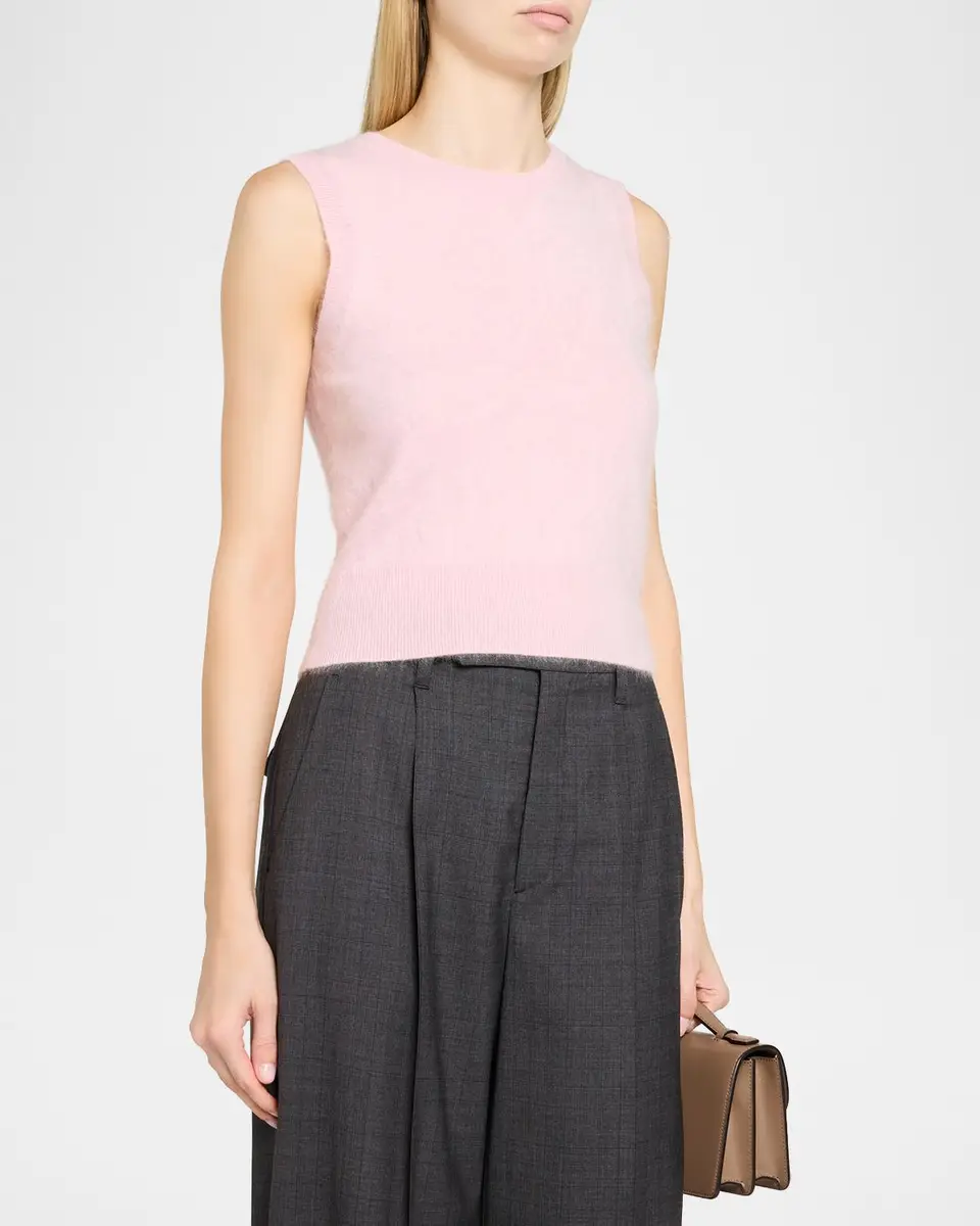 Adam Lippes Ava Brushed Cashmere Sleeveless Shell Top | Thumbnail 4 Adam Lippes Ava Brushed Cashmere Sleeveless Shell Top | Thumbnail 4