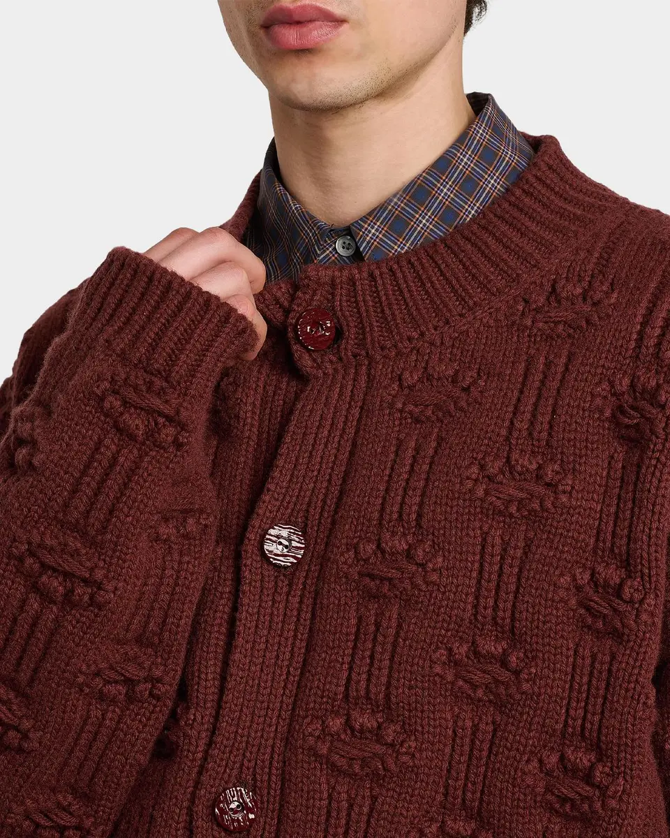 Marni Men's Wool and Cashmere Geometric-Jacquard Cardigan | Thumbnail 5