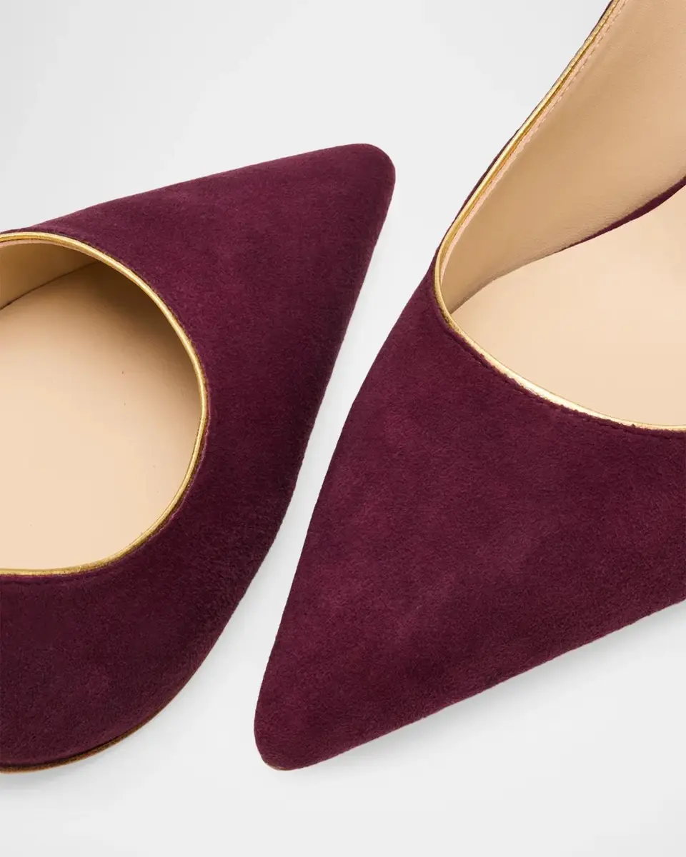 L'Agence 85mm Vichy II Suede Slingback Pumps | Thumbnail 6
