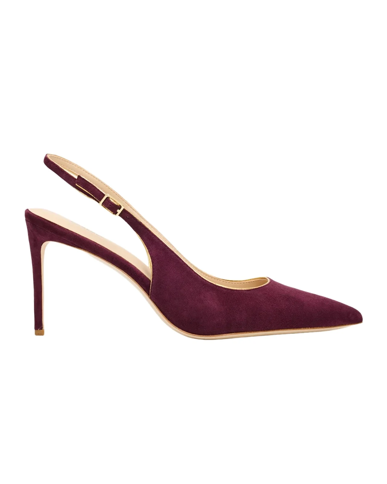 L'Agence 85mm Vichy II Suede Slingback Pumps