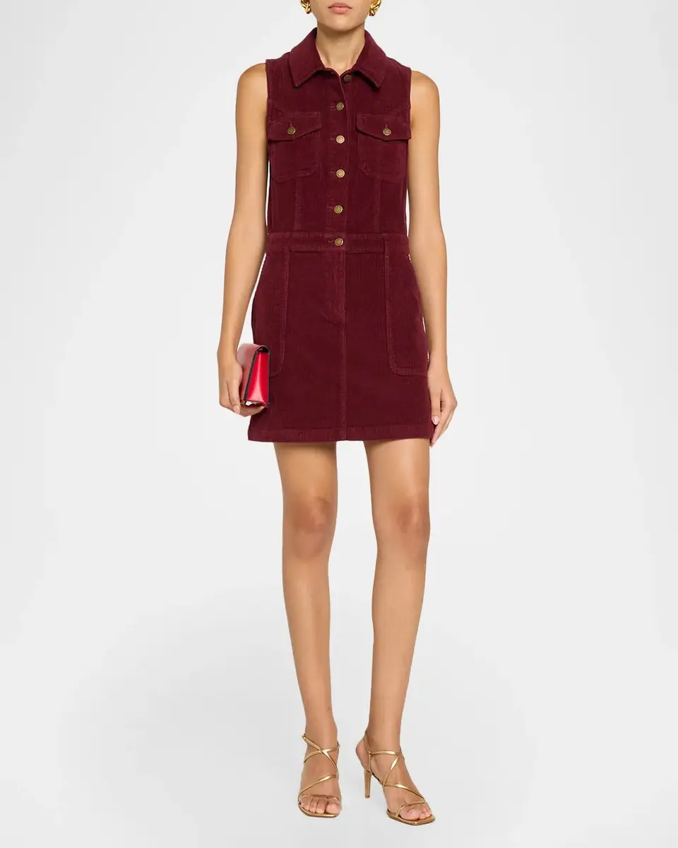 Ramy Brook Peyton Stretch-Cotton Corduroy Mini Shirtdress | Thumbnail 2