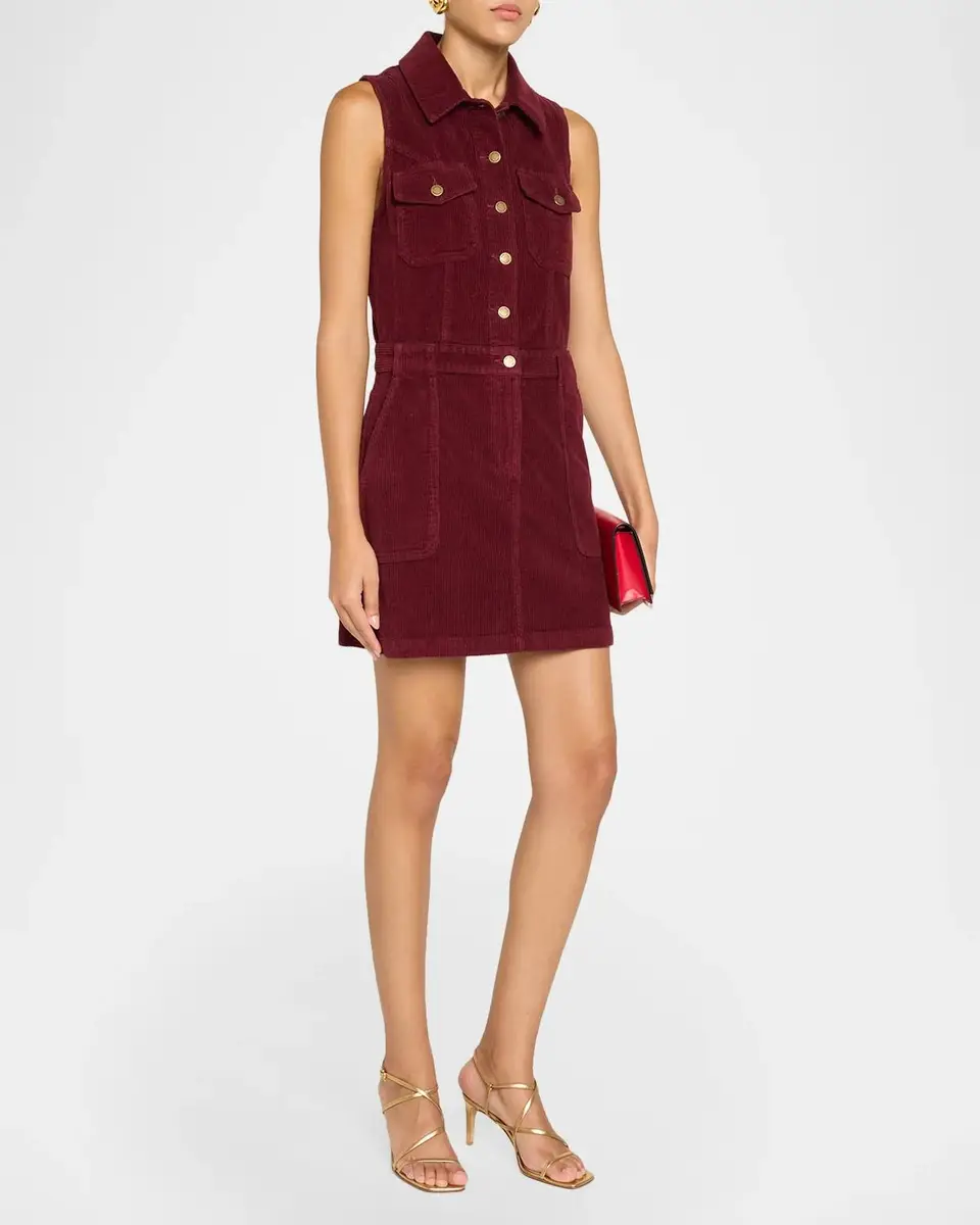 Ramy Brook Peyton Stretch-Cotton Corduroy Mini Shirtdress | Thumbnail 4