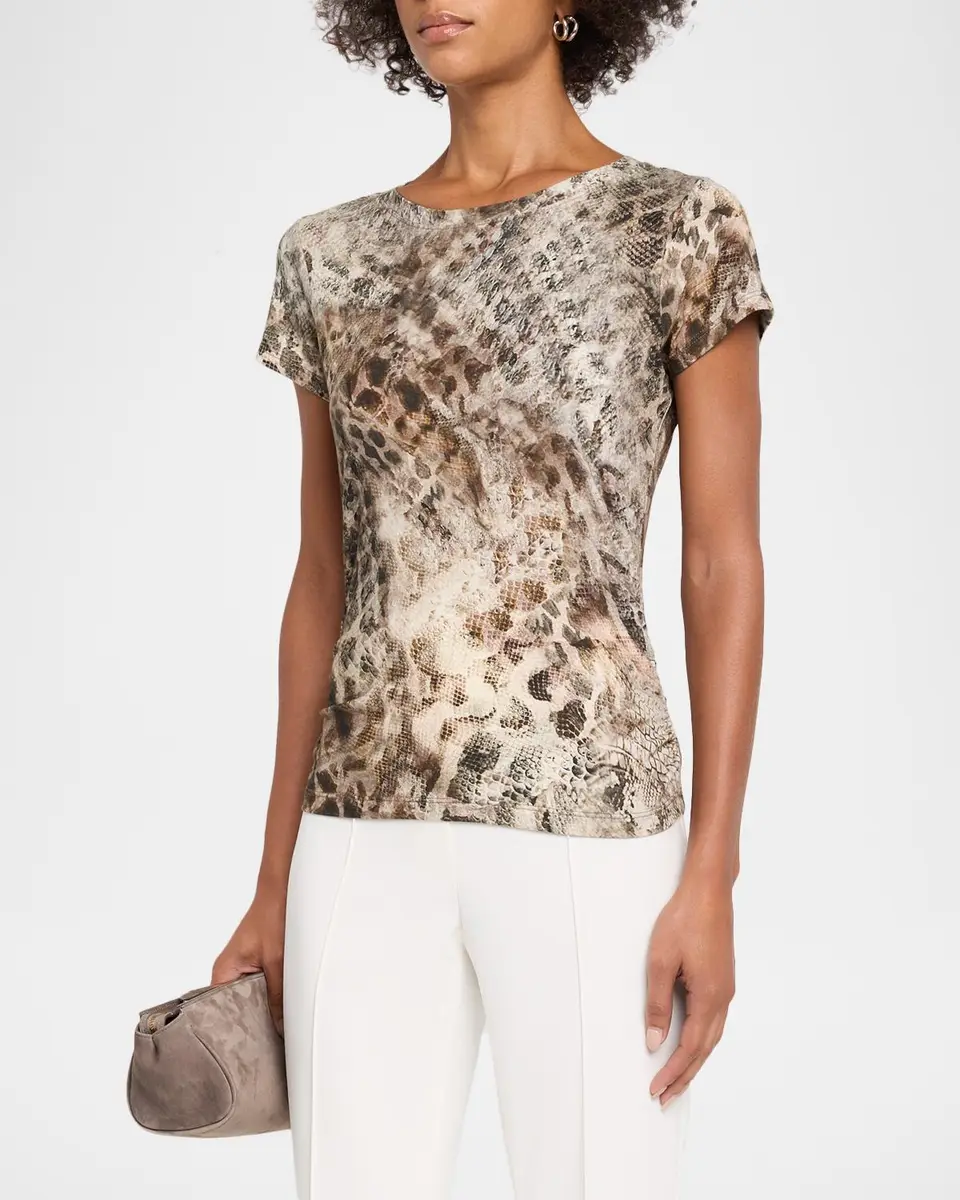 Ramy Brook Kate Python T-Shirt | Thumbnail 4