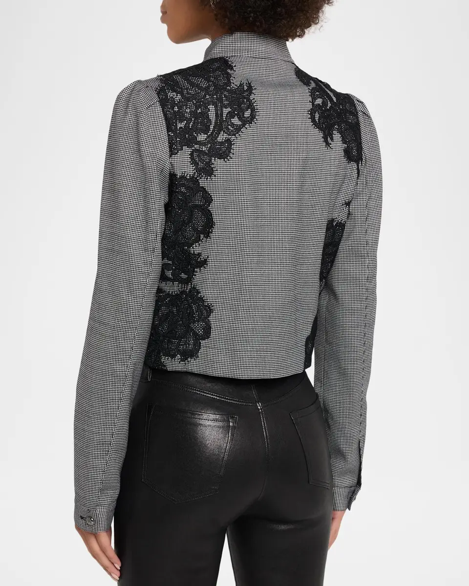 Ramy Brook Elsa Lace Houndstooth Jacket | Thumbnail 3 Ramy Brook Elsa Lace Houndstooth Jacket | Thumbnail 3