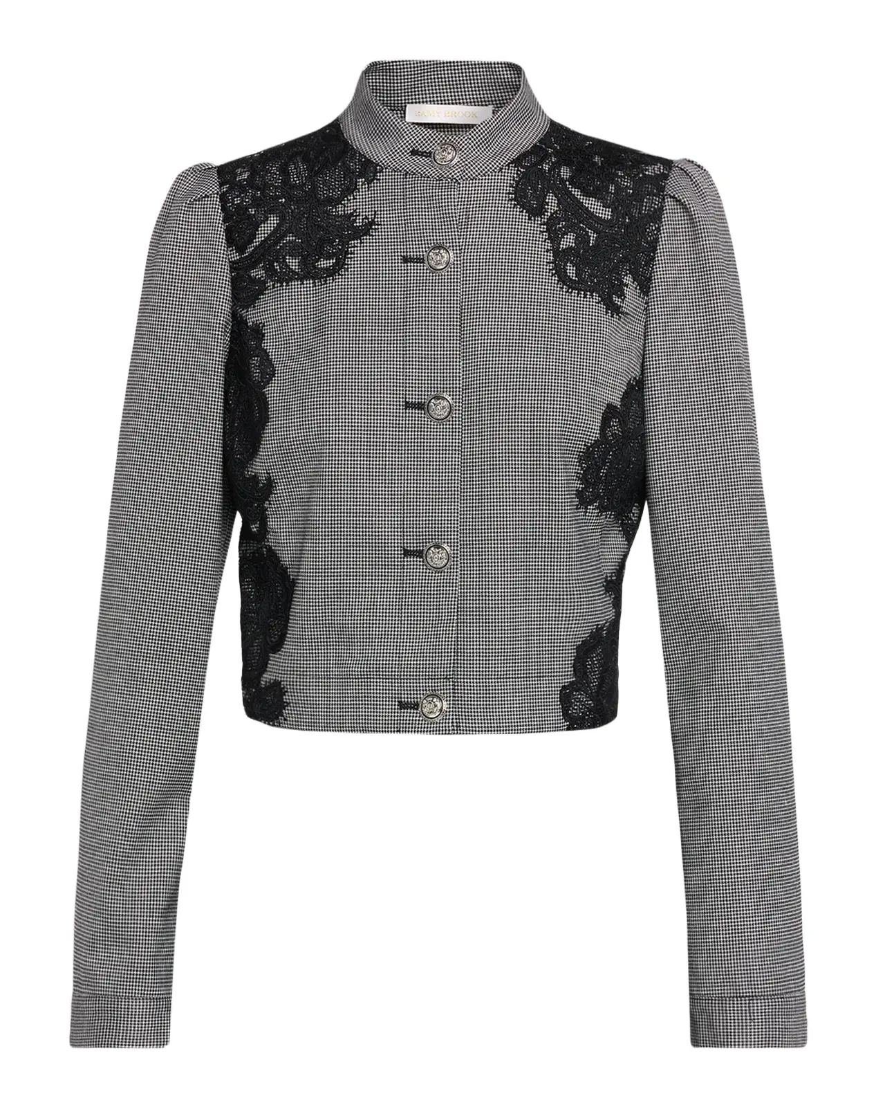 Ramy Brook Elsa Lace Houndstooth Jacket