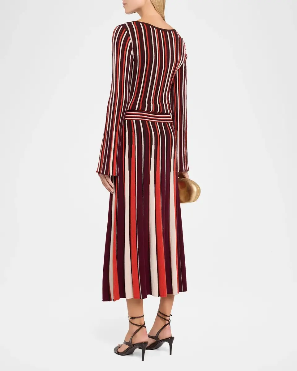 Ramy Brook Hope Long-Sleeve Striped Knit Dress | Thumbnail 3 Ramy Brook Hope Long-Sleeve Striped Knit Dress | Thumbnail 3