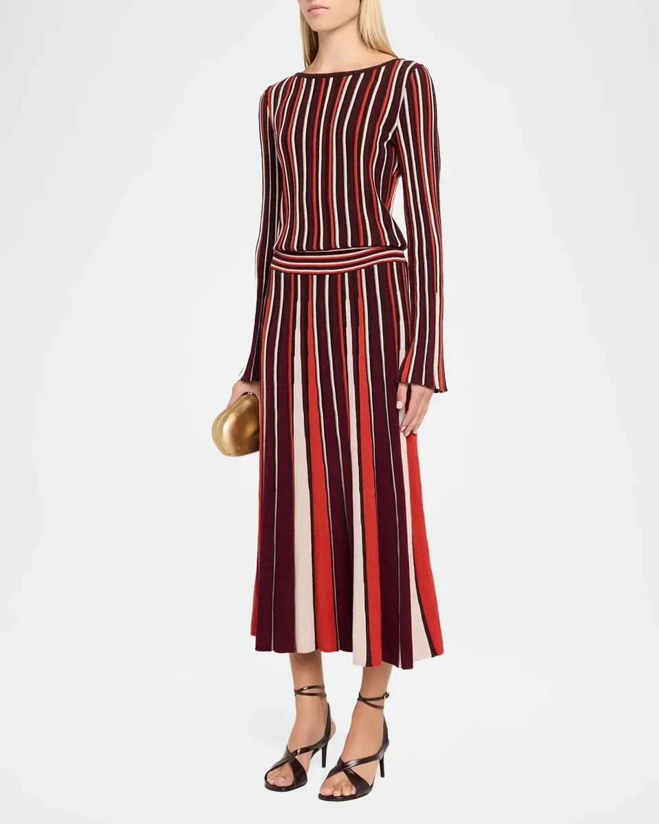 Ramy Brook Hope Long-Sleeve Striped Knit Dress | Thumbnail 4 Ramy Brook Hope Long-Sleeve Striped Knit Dress | Thumbnail 4