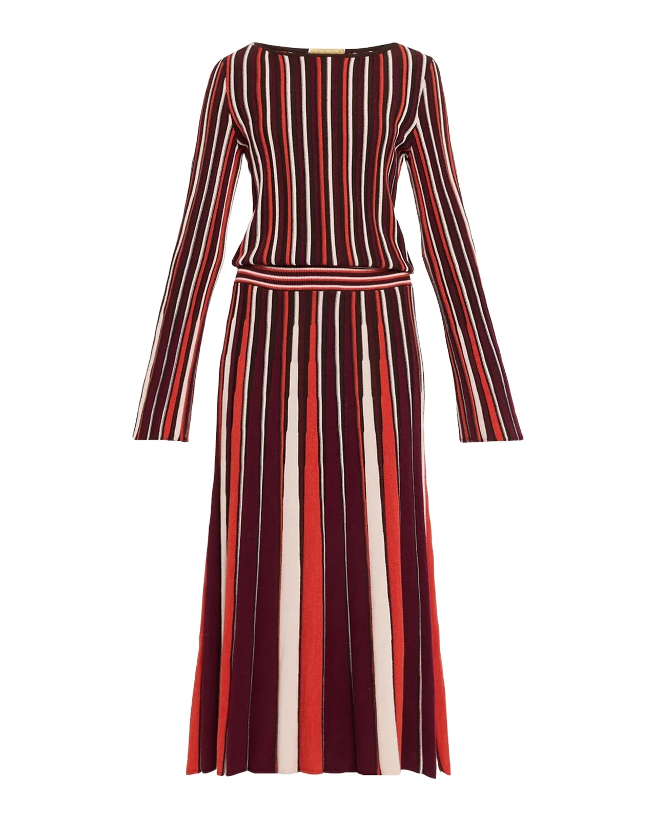 Ramy Brook Hope Long-Sleeve Striped Knit Dress