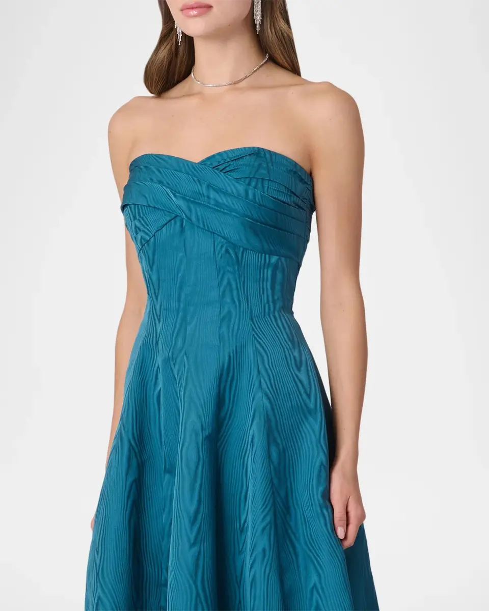 Shoshanna Wastson Moire Strapless Cocktail Dress | Thumbnail 5 Shoshanna Wastson Moire Strapless Cocktail Dress | Thumbnail 5