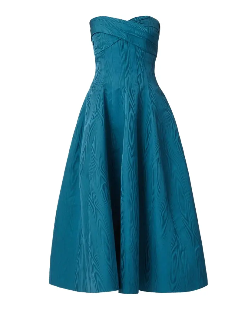 Shoshanna Wastson Moire Strapless Cocktail Dress