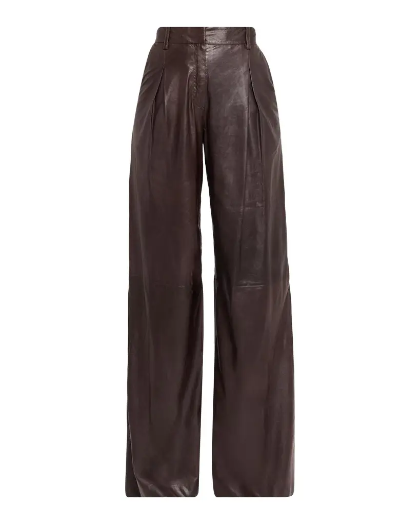 Ramy Brook Eliza Leather Wide-Leg Pants