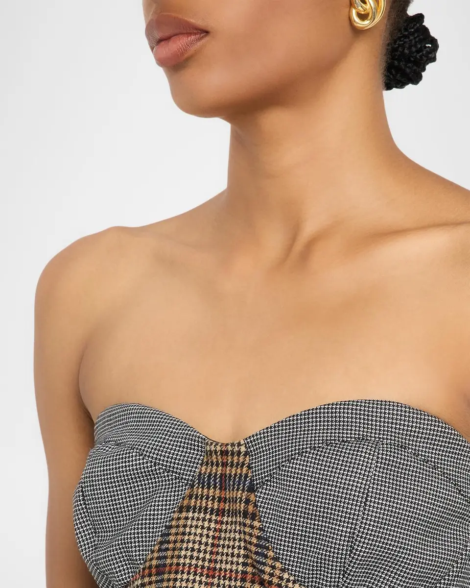 Ramy Brook Bailey Plaid Combo Strapless Crop Top | Thumbnail 5 Ramy Brook Bailey Plaid Combo Strapless Crop Top | Thumbnail 5