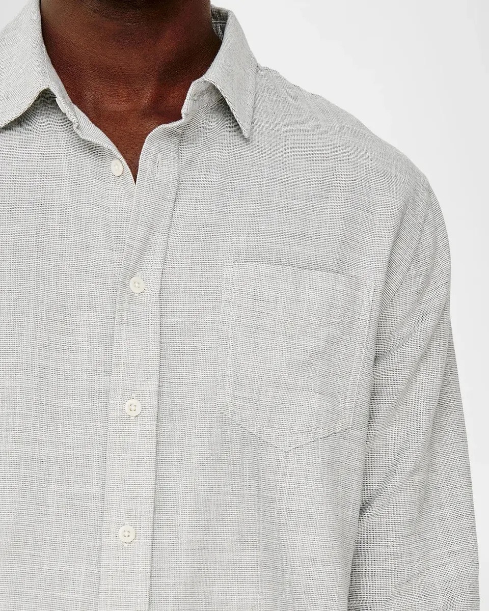 RAILS Men's Wyatt Cotton Crosshatch Button-Down Shirt | Thumbnail 5 RAILS Men's Wyatt Cotton Crosshatch Button-Down Shirt | Thumbnail 5