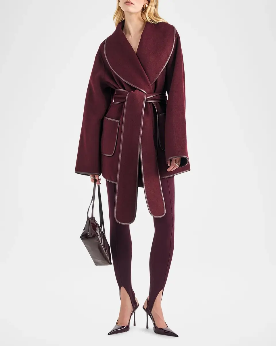 SEROYA Dulcetta Wool-Blend Wrap Coat | Thumbnail 2 SEROYA Dulcetta Wool-Blend Wrap Coat | Thumbnail 2