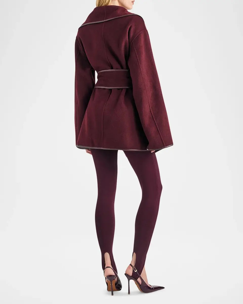 SEROYA Dulcetta Wool-Blend Wrap Coat | Thumbnail 3 SEROYA Dulcetta Wool-Blend Wrap Coat | Thumbnail 3