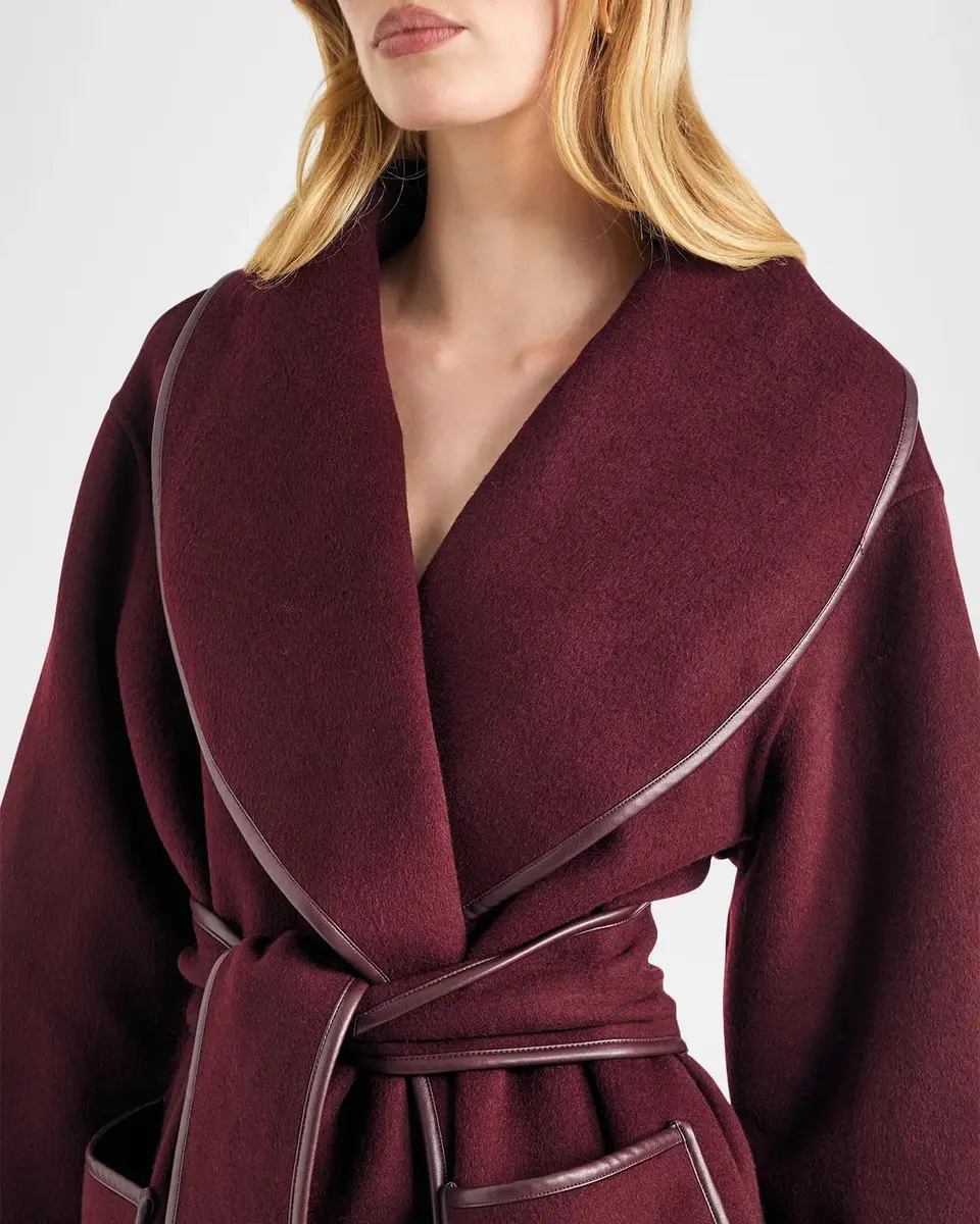 SEROYA Dulcetta Wool-Blend Wrap Coat | Thumbnail 5 SEROYA Dulcetta Wool-Blend Wrap Coat | Thumbnail 5