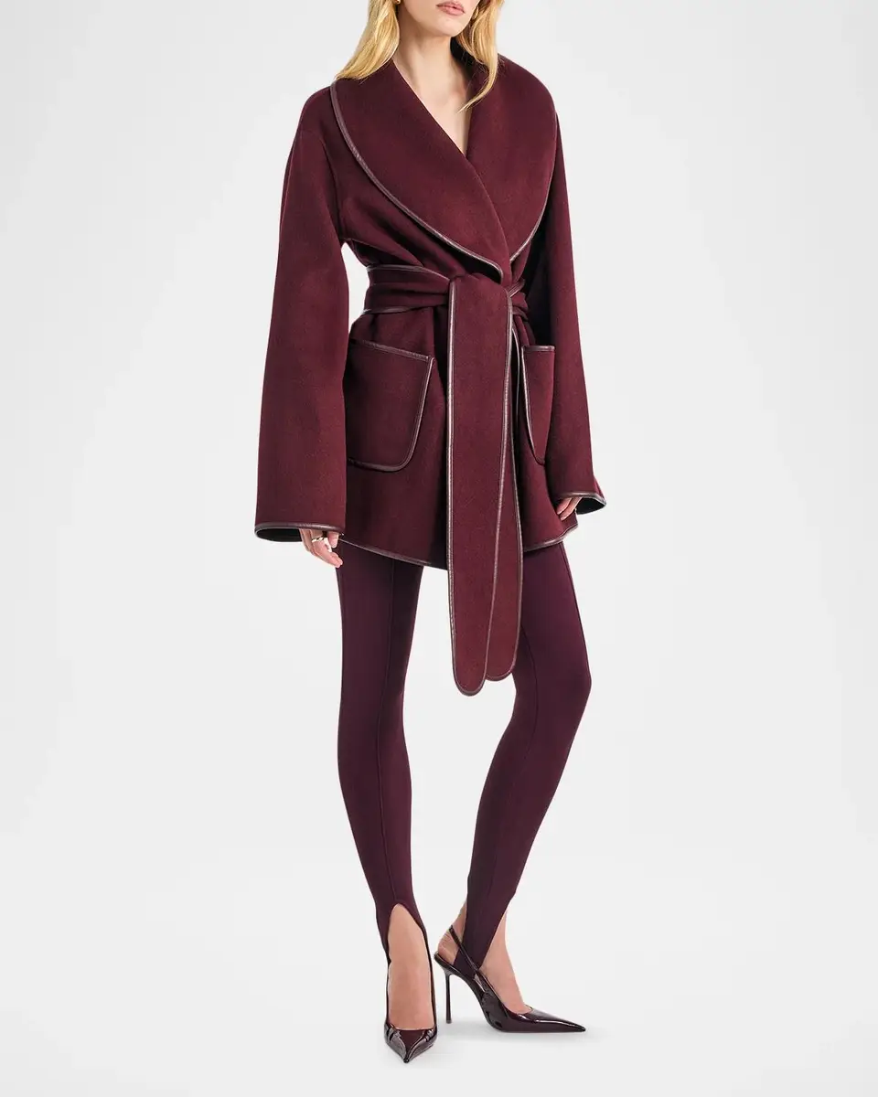 SEROYA Dulcetta Wool-Blend Wrap Coat | Thumbnail 6 SEROYA Dulcetta Wool-Blend Wrap Coat | Thumbnail 6