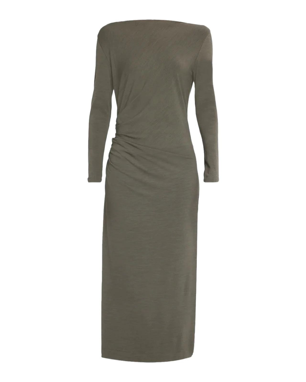 Long-Sleeve Wool Jersey Midi Dress Long-Sleeve Wool Jersey Midi Dress