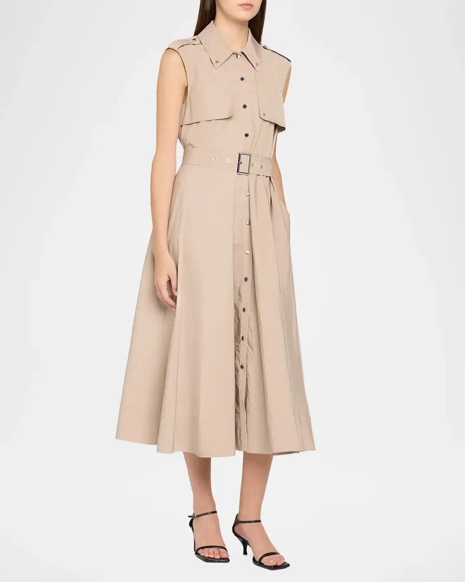 Toccin Gail Sleeveless Belted Midi Trench Dress | Thumbnail 4 Toccin Gail Sleeveless Belted Midi Trench Dress | Thumbnail 4