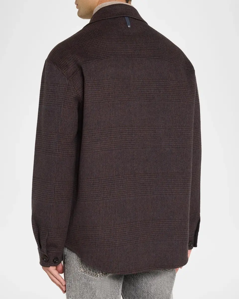Mackage Men's Glen Check Wool-Blend Coat | Thumbnail 3 Mackage Men's Glen Check Wool-Blend Coat | Thumbnail 3