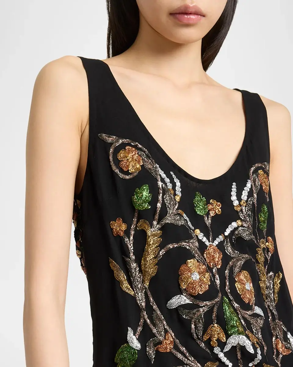 Dries Van Noten Floral Embellished Scoop-Neck Tank Top | Thumbnail 5