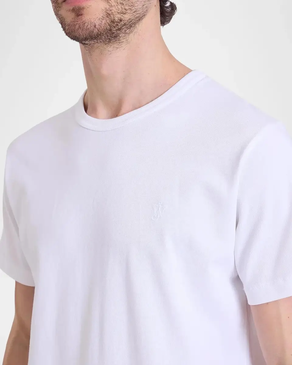 JW Anderson Men's Embroidered-Anchor Cotton Crewneck T-Shirt | Thumbnail 5 JW Anderson Men's Embroidered-Anchor Cotton Crewneck T-Shirt | Thumbnail 5