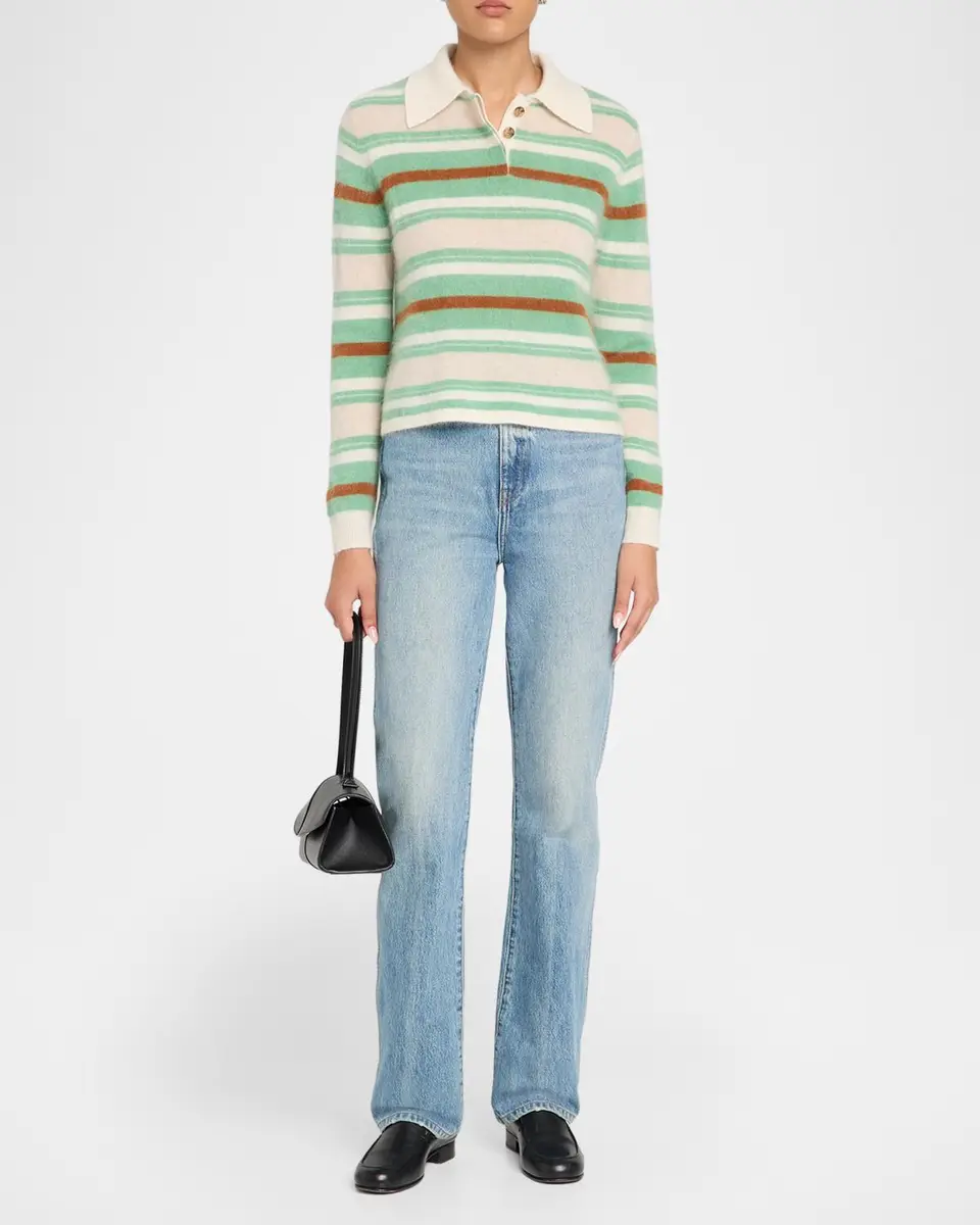 Guest In Residence Grizzly Cashmere Crop Rugby Sweater | Thumbnail 2 Guest In Residence Grizzly Cashmere Crop Rugby Sweater | Thumbnail 2