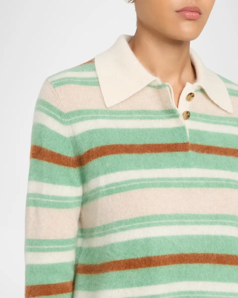 Guest In Residence Grizzly Cashmere Crop Rugby Sweater | Thumbnail 5 Guest In Residence Grizzly Cashmere Crop Rugby Sweater | Thumbnail 5