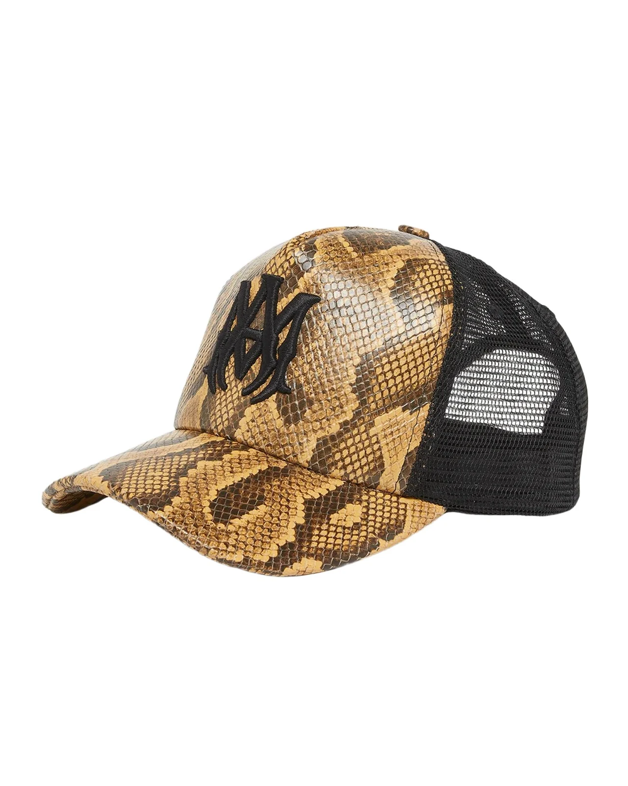 AMIRI Men's Snake-Print Leather Baseball Cap