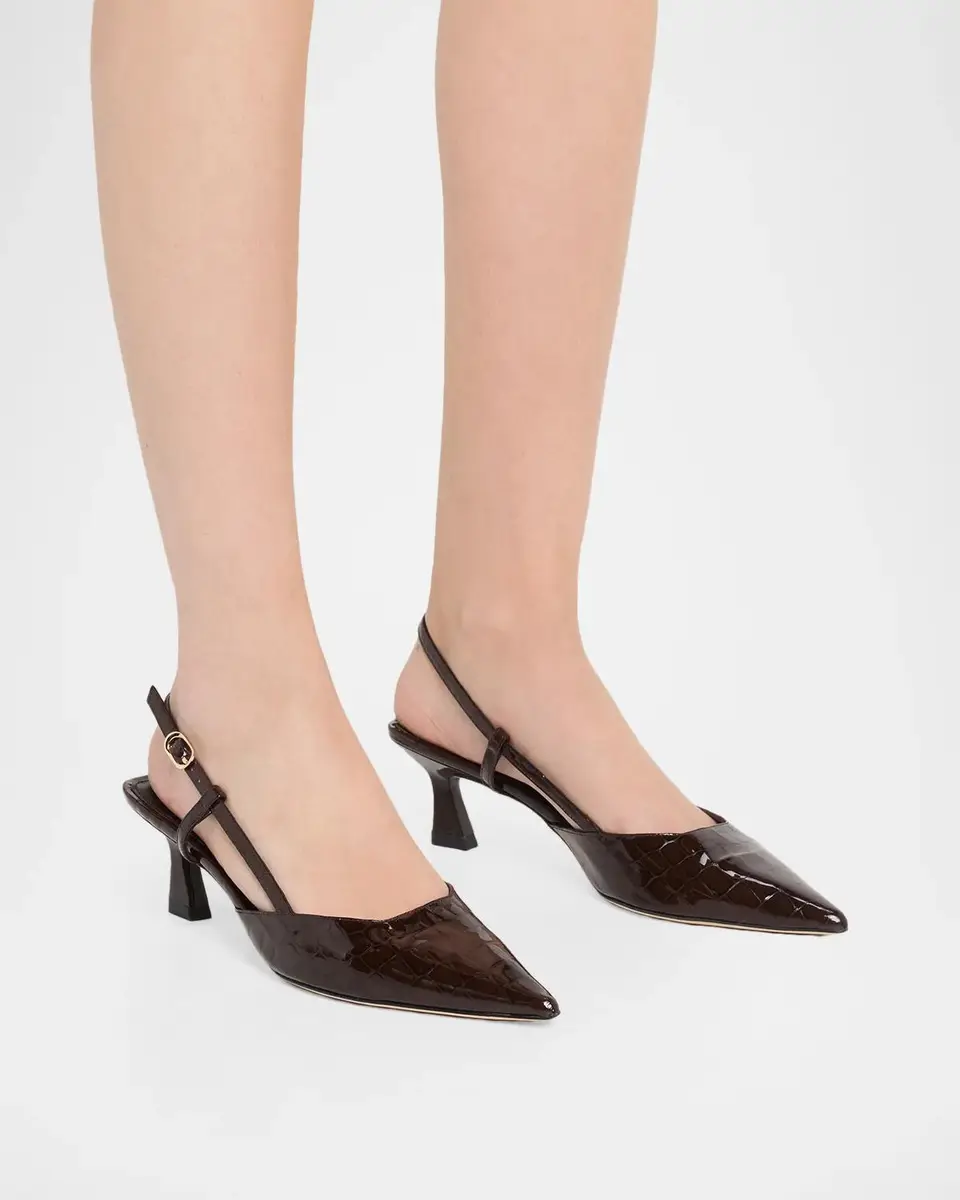Stuart Weitzman 50mm Vinnie Patent Leather Slingback Pumps | Thumbnail 2 Stuart Weitzman 50mm Vinnie Patent Leather Slingback Pumps | Thumbnail 2