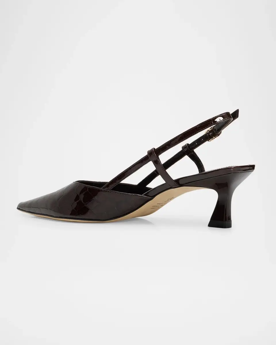 Stuart Weitzman 50mm Vinnie Patent Leather Slingback Pumps | Thumbnail 4 Stuart Weitzman 50mm Vinnie Patent Leather Slingback Pumps | Thumbnail 4