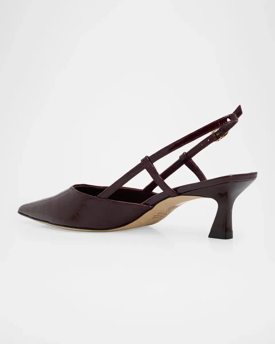 Stuart Weitzman 50mm Vinnie Patent Leather Slingback Pumps | Thumbnail 4 Stuart Weitzman 50mm Vinnie Patent Leather Slingback Pumps | Thumbnail 4