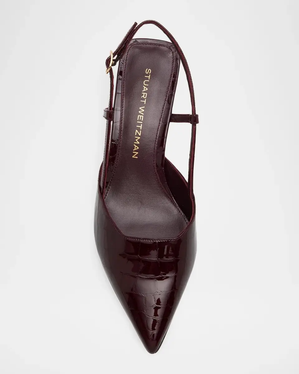 Stuart Weitzman 50mm Vinnie Patent Leather Slingback Pumps | Thumbnail 6 Stuart Weitzman 50mm Vinnie Patent Leather Slingback Pumps | Thumbnail 6