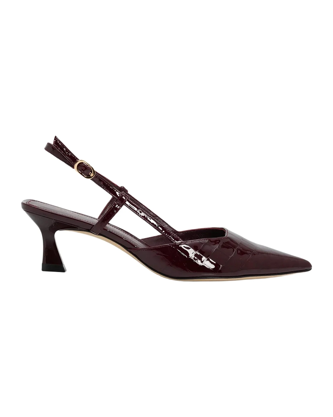 Stuart Weitzman 50mm Vinnie Patent Leather Slingback Pumps
