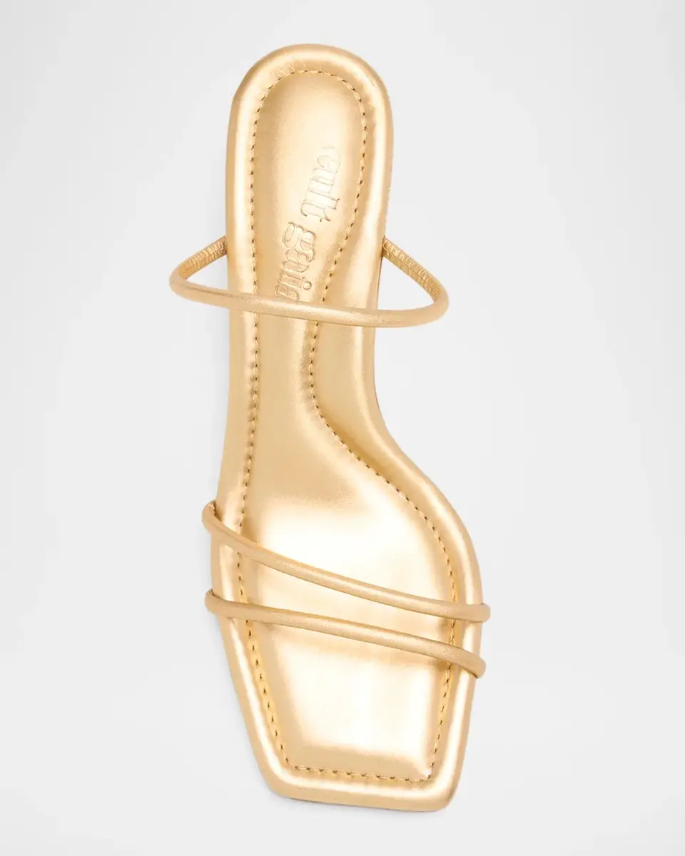 Cult Gaia 70mm Reign Metallic Leather Mule Sandals | Thumbnail 3 Cult Gaia 70mm Reign Metallic Leather Mule Sandals | Thumbnail 3