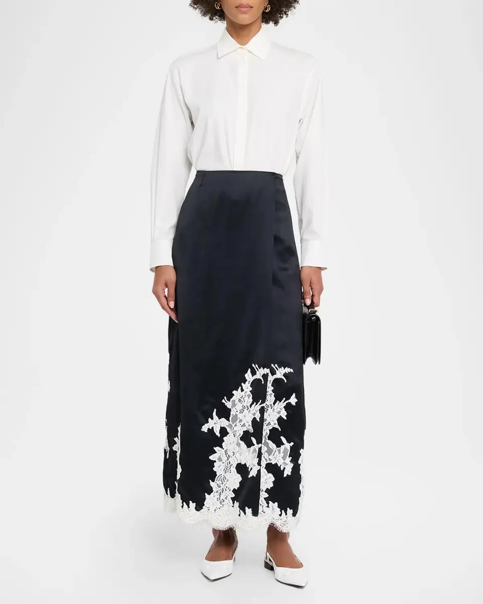 Simkhai Dominique Satin Midi Skirt | Thumbnail 2 Simkhai Dominique Satin Midi Skirt | Thumbnail 2