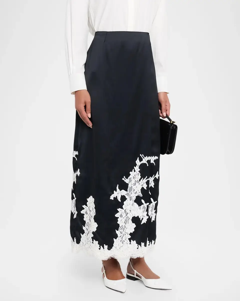 Simkhai Dominique Satin Midi Skirt | Thumbnail 4 Simkhai Dominique Satin Midi Skirt | Thumbnail 4