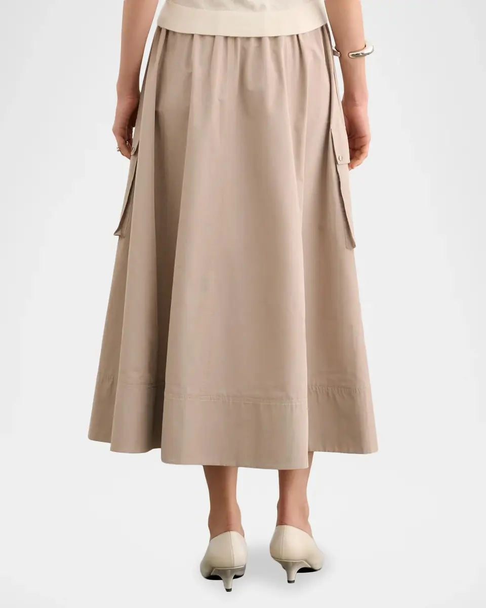 Toccin Elodie Drawstring Cargo Midi Skirt | Thumbnail 3