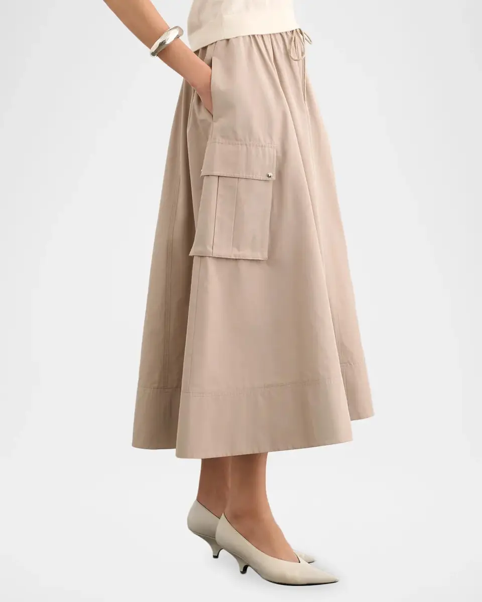 Toccin Elodie Drawstring Cargo Midi Skirt | Thumbnail 6