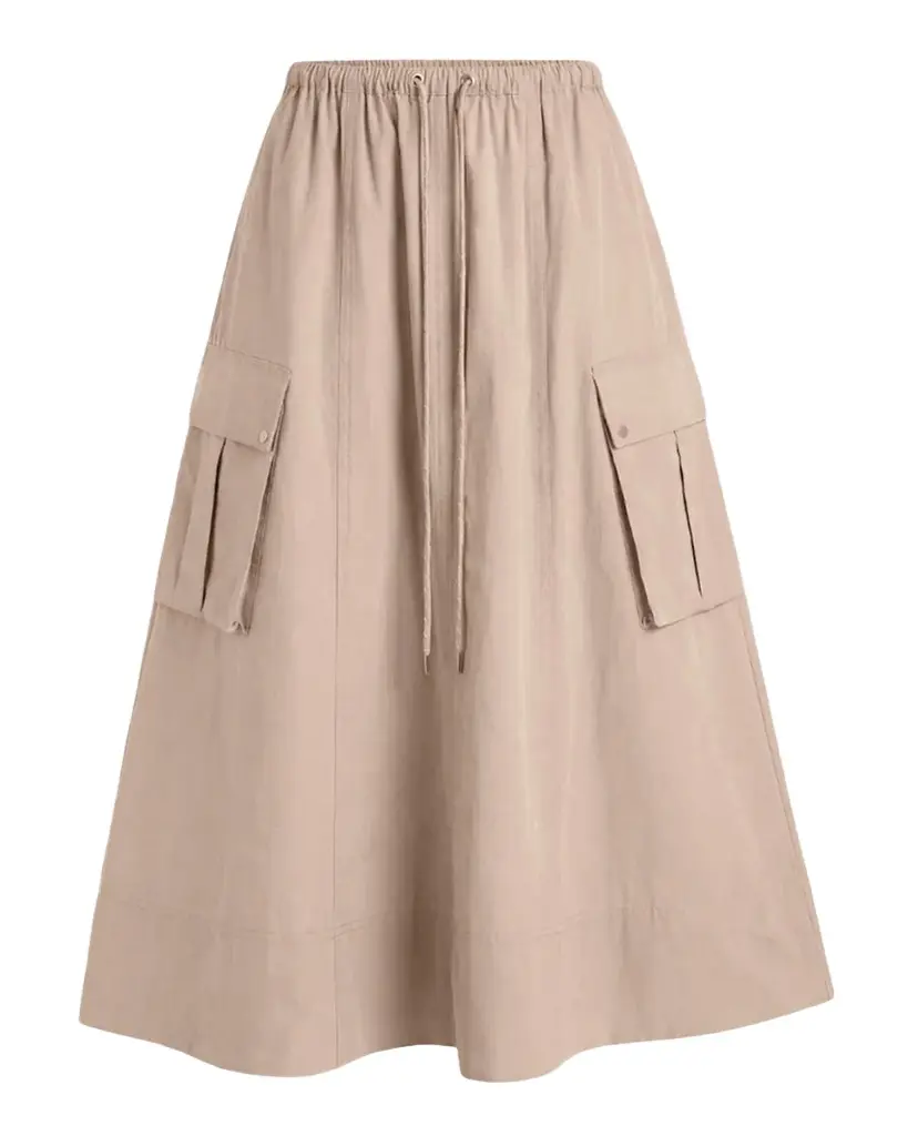 Toccin Elodie Drawstring Cargo Midi Skirt