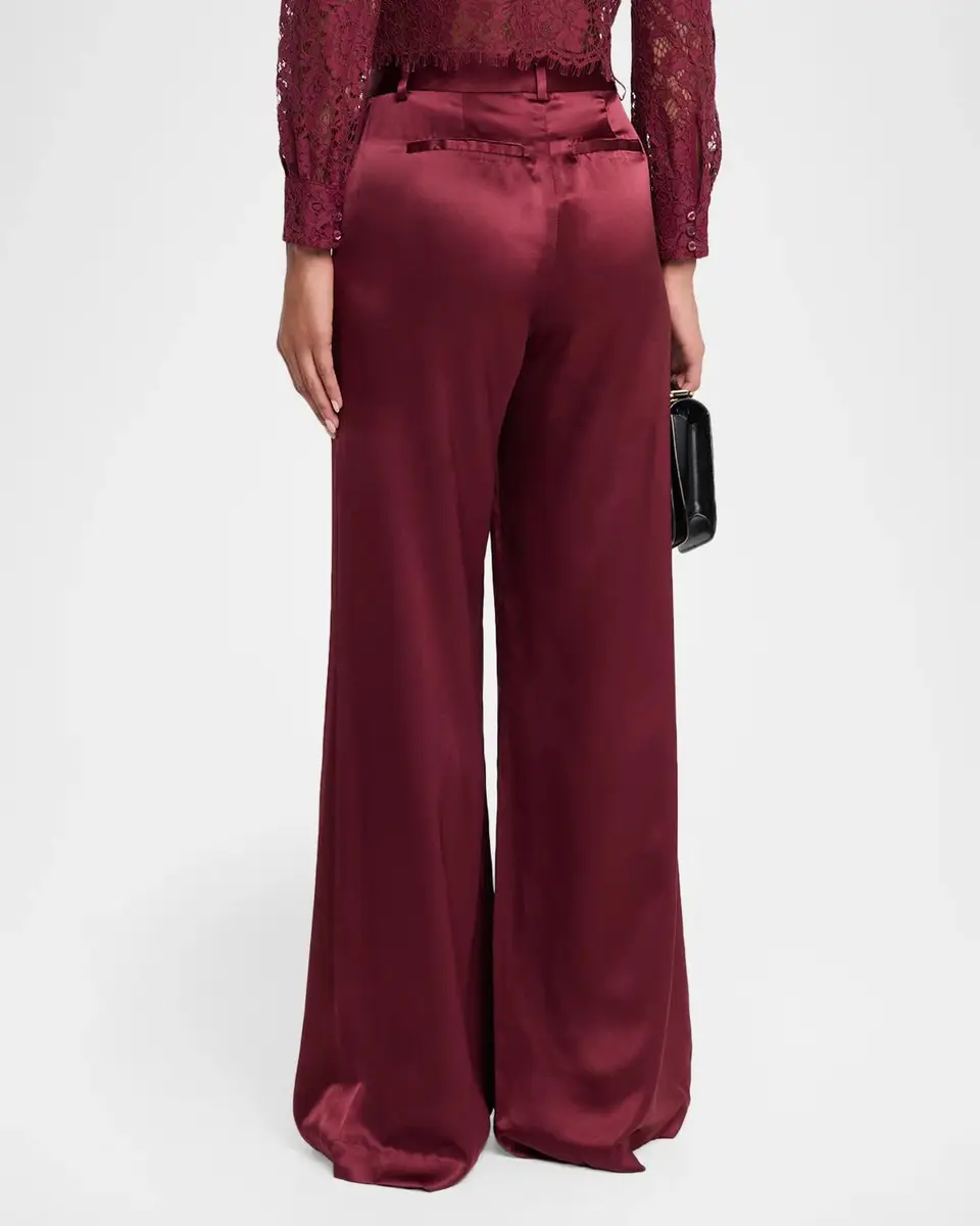 L'Agence Pilar Wide-Leg Silk Pants | Thumbnail 3 L'Agence Pilar Wide-Leg Silk Pants | Thumbnail 3