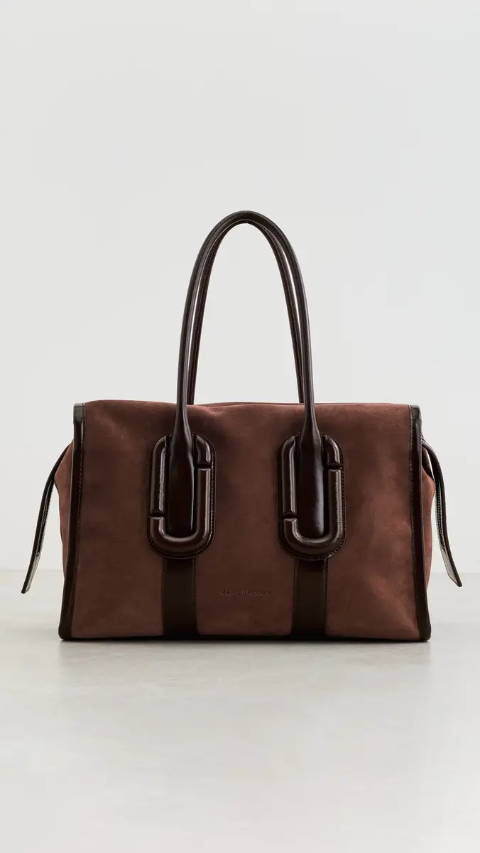 Marc Jacobs Babe City Tote In Suede Dark Brown | Thumbnail 2 Marc Jacobs Babe City Tote In Suede Dark Brown | Thumbnail 2