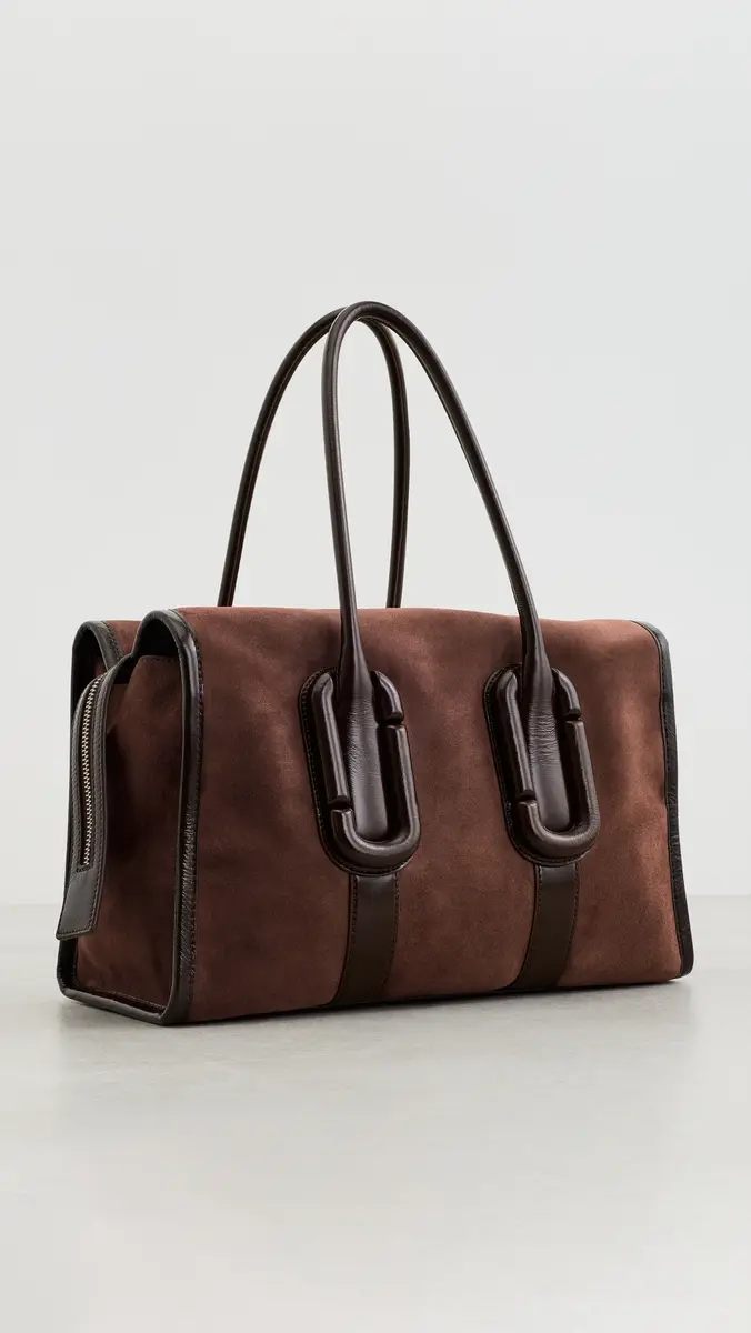 Marc Jacobs Babe City Tote In Suede Dark Brown | Thumbnail 4 Marc Jacobs Babe City Tote In Suede Dark Brown | Thumbnail 4